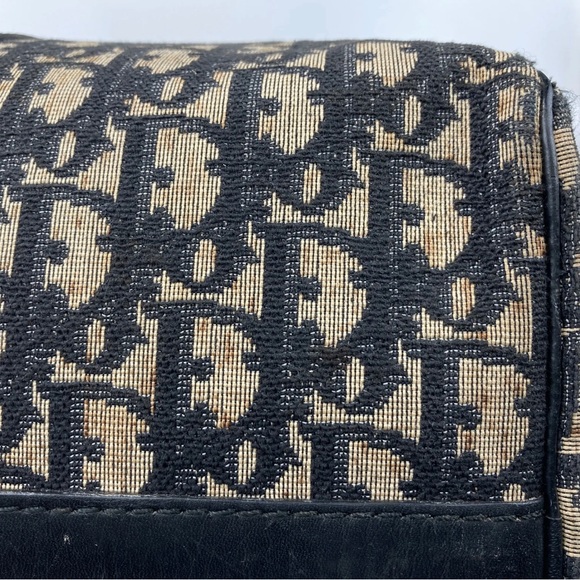 Vintage Dior Navy Trotter Boston Satchel 2 Way Handbag/Weekender XL - Picture 9 of 12